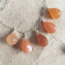 Load image into Gallery viewer, Peach Range Moonstone Necklace 2, OOAK