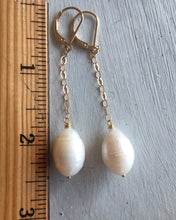Load image into Gallery viewer, Freshwater Pearl Dangle Earrings, Sterling, Gold, or Rose Gold
