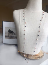 Load image into Gallery viewer, Long Pearl Necklace, Salmon and Multi, Please allow apprx. 2 weeks