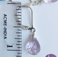Load image into Gallery viewer, Pink Amethyst Drop Earrings, Metal choices