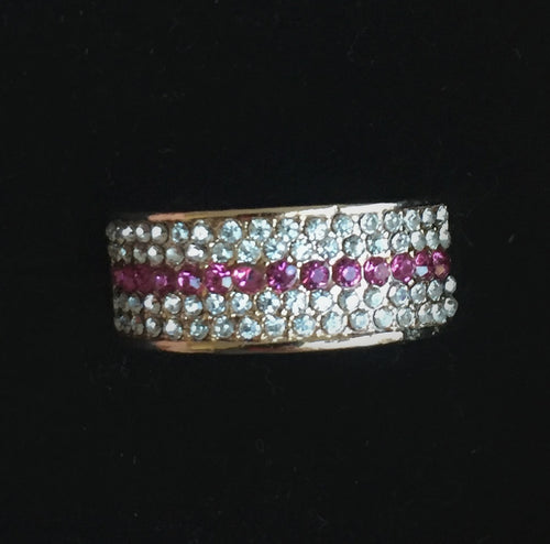 Pink Sapphire Faux Fun Ring, OOAK Size 7