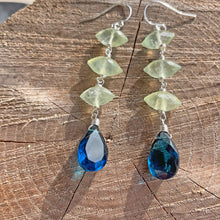 Load image into Gallery viewer, Prehnite And London Blue Quartz Stacked Trio
