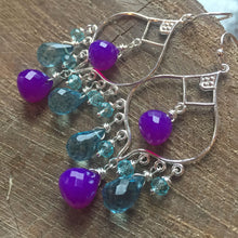 Load image into Gallery viewer, Purple Reigns Chandelier Earrings