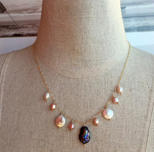 Paradise Freshwater Pearl Necklace, Metal options