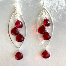Load image into Gallery viewer, Viva Magenta Ruby Red Marquise Earrings