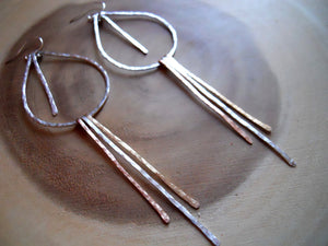 Mixed metal sexy Duster Earrings, Metal options available by request