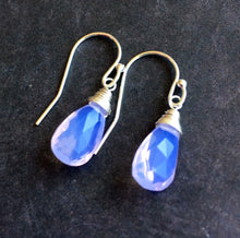 Load image into Gallery viewer, Lavender Scorolite Teeny, faceted pear, 3 metal and earwire options