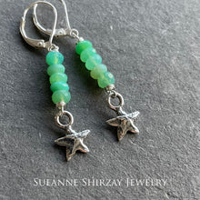 Load image into Gallery viewer, Star Chrysoprase Dangles