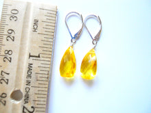 Load image into Gallery viewer, Lemon Sun Drop Pyramid Cut Earrings, Color of the Year 2021