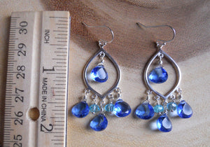Tantalizing Tanzanite Blue Earrings - Sterling