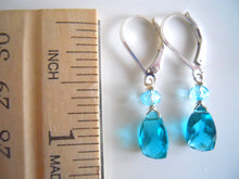 Load image into Gallery viewer, Teal Zeal Paraiba Blue Pyramid earrings