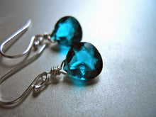 Load image into Gallery viewer, Teeny Paraiba Blue Earrings - Sterling or Gold Available