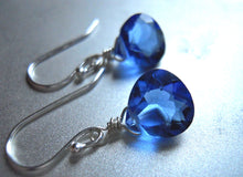 Load image into Gallery viewer, Teeny Bright Sapphire Earrings - Sterling or Gold Available