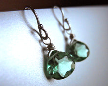 Load image into Gallery viewer, Amethyst Green Earrings - Sterling or Gold Available