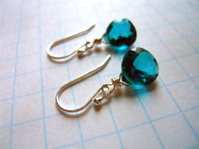 Load image into Gallery viewer, Teeny Paraiba Blue Earrings - Sterling or Gold Available
