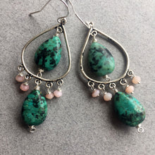 Load image into Gallery viewer, Turquoise Chandelier earrings