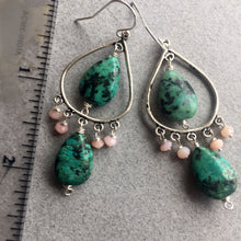 Load image into Gallery viewer, Turquoise Chandelier earrings