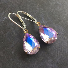 Load image into Gallery viewer, Violets in Springtime Single Stone Dangle, Mixed Metal