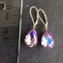 Load image into Gallery viewer, Violets in Springtime Single Stone Dangle, Mixed Metal