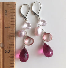 Load image into Gallery viewer, Pink Whimsy Earrings, STERLING